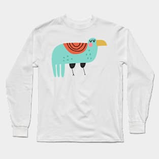 Funny Mint Bird Long Sleeve T-Shirt